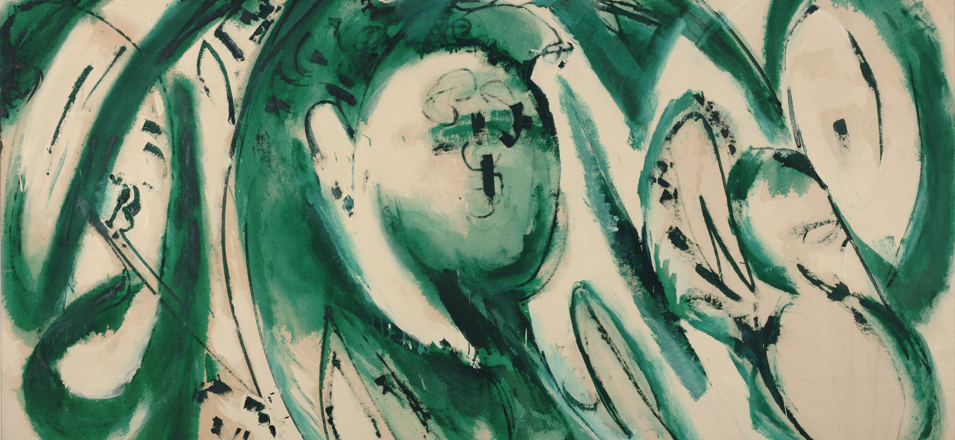 Lee Krasner, Portrait in Green, 1969 © VG Bild-Kunst, Bonn 2018 & The Pollock-Krasner Foundation, courtesy Kasmin Gallery, New York, Foto: Diego Flores