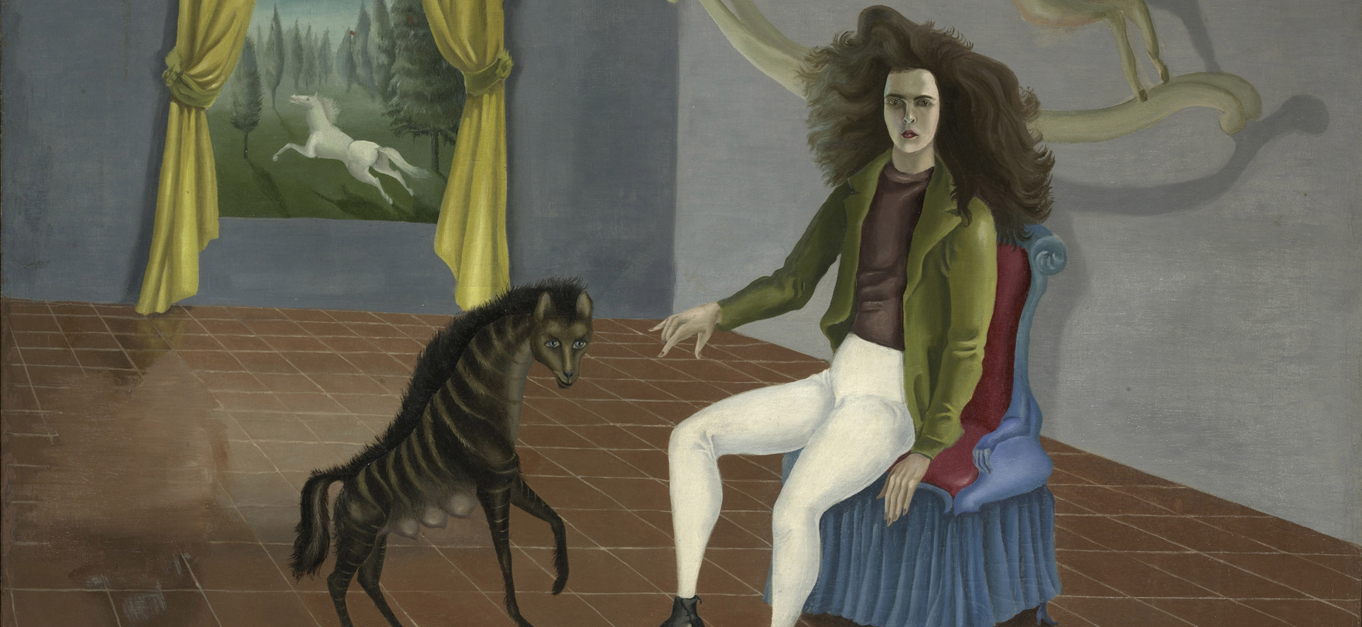 Leonora Carrington, Selbstbildnis in der Auberge du Cheval d'Aube, 1937/38 © VG Bild-Kunst, Bonn 2019